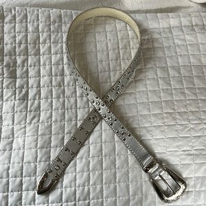 Silver rhinestone belt